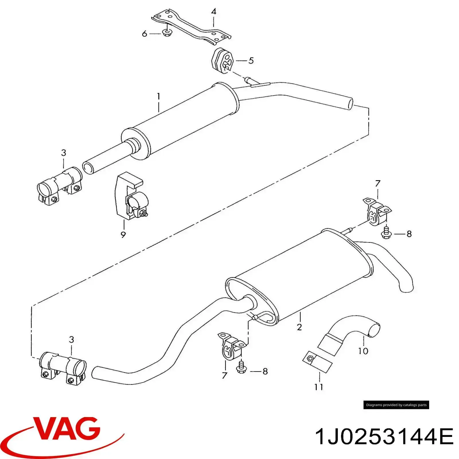 Comprar 1J0253144E VAG Soporte de tubo de escape