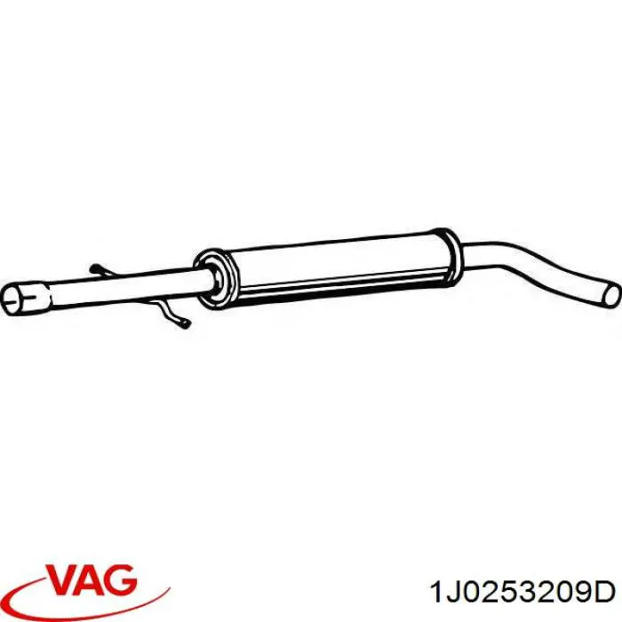 Comprar 1J0253209D VAG Silenciador central
