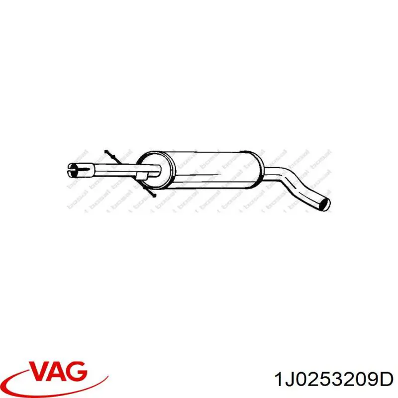 Silenciador central VAG 1J0253209D precio, desde 60,17 EUR