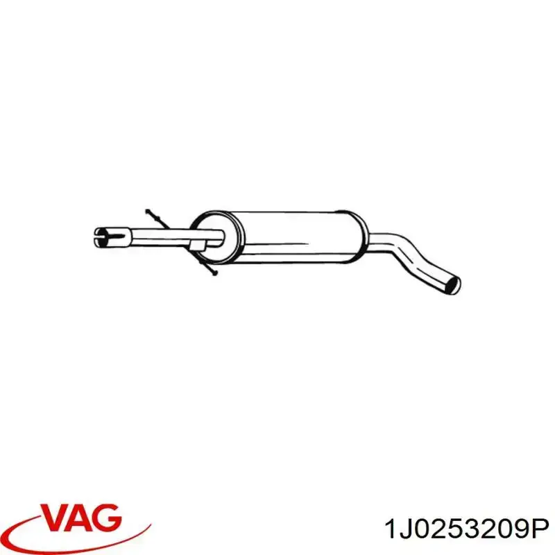 Silenciador central VAG 1J0253209P precio, desde 63,23 EUR