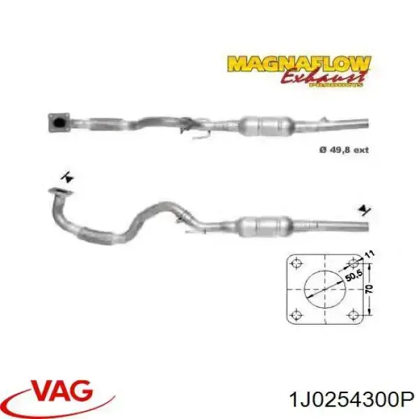 Tubo de escape delantero VAG 1J0254300P precio, desde 91,58 EUR