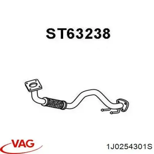Comprar 1J0254301S VAG Tubo de admisión del silenciador de escape delantero