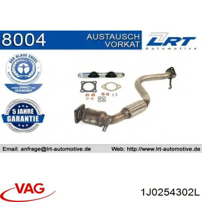 Comprar 1J0254302L VAG Tubo de admisión del silenciador de escape delantero