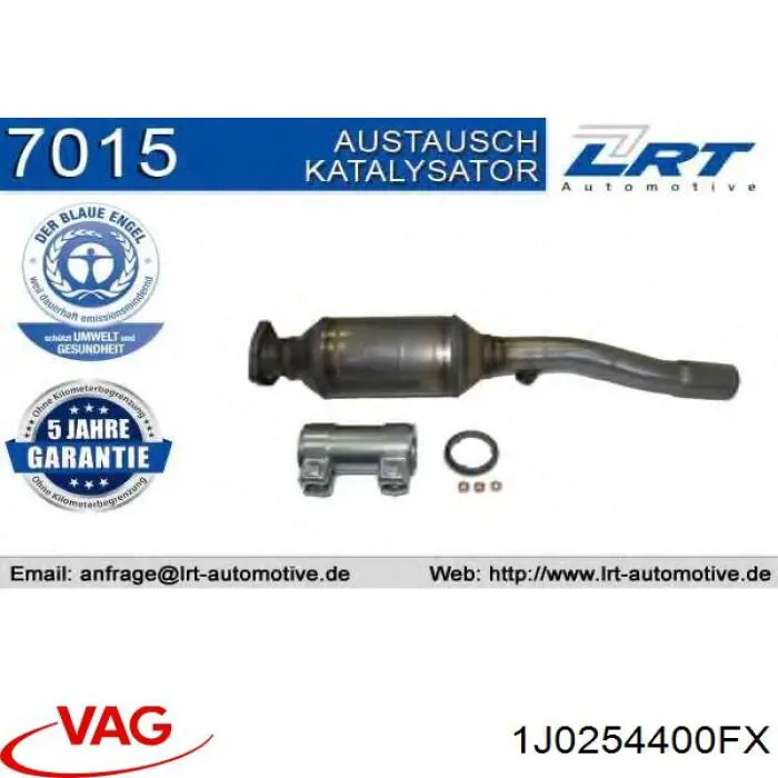 1J0254400FX VAG Catalizador de gasolina y diésel