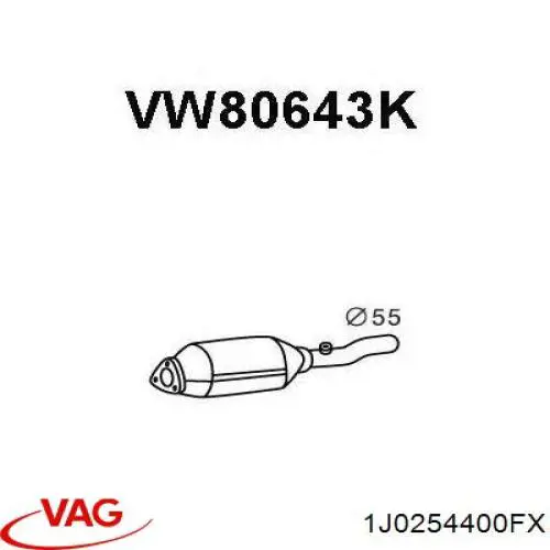 Catalizador VAG 1J0254400FX precio, desde 403,65 EUR