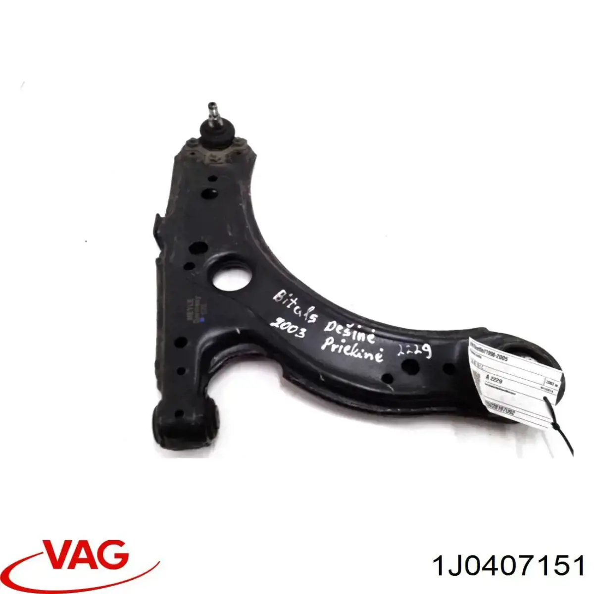 1J0407151 VAG Brazo inferior izquierdo/derecho de suspensión delantera