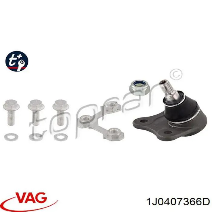 Rótula de suspensión inferior derecha VAG 1J0407366D precio, desde 10,92 EUR