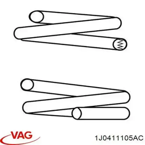 Comprar 1J0411105AC VAG Muelle delantero