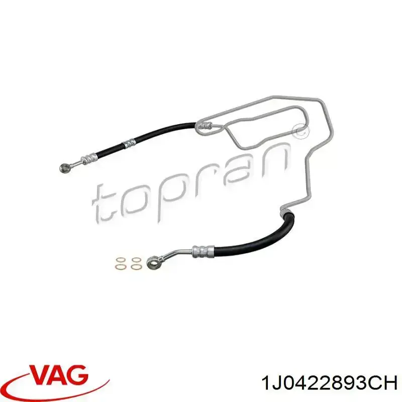 Manguera de alta presión de la dirección asistida desde la bomba hasta la cremallera VAG 1J0422893CH precio, desde 93,17 EUR