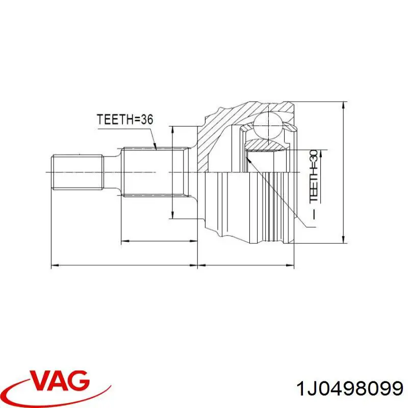 Comprar 1J0498099 VAG Junta homocinetica