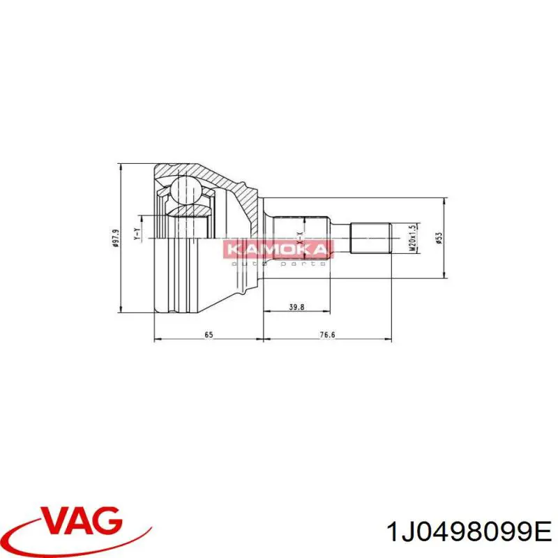 Junta homocinética exterior delantera VAG 1J0498099E precio, desde 38,12 EUR
