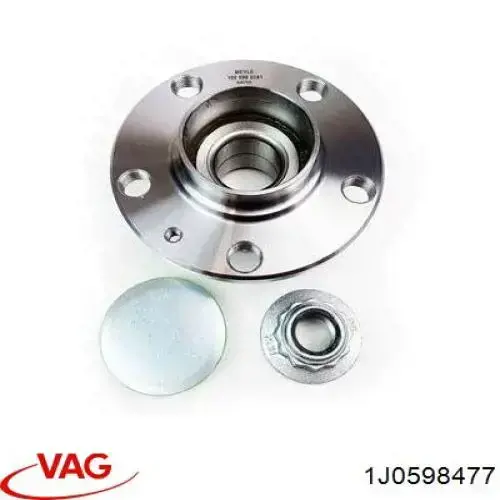 Cubo de rueda trasero 1J0598477 VAG