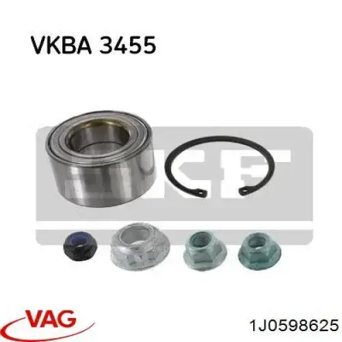 Cojinete de rueda delantero 1J0598625 VAG