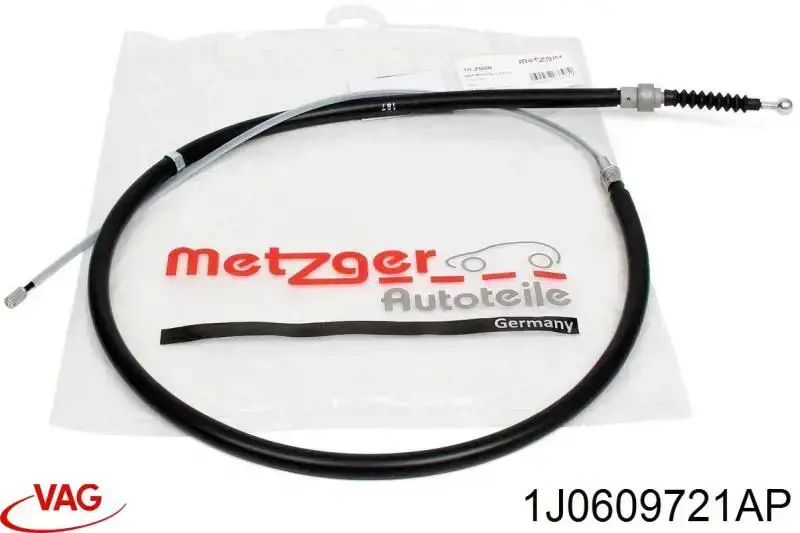 Cable de freno de mano trasero derecho/izquierdo 1J0609721AP VAG