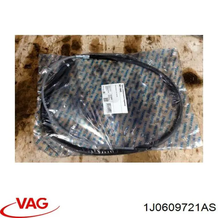 1J0609721AS VAG Cable de freno de mano trasero derecho/izquierdo