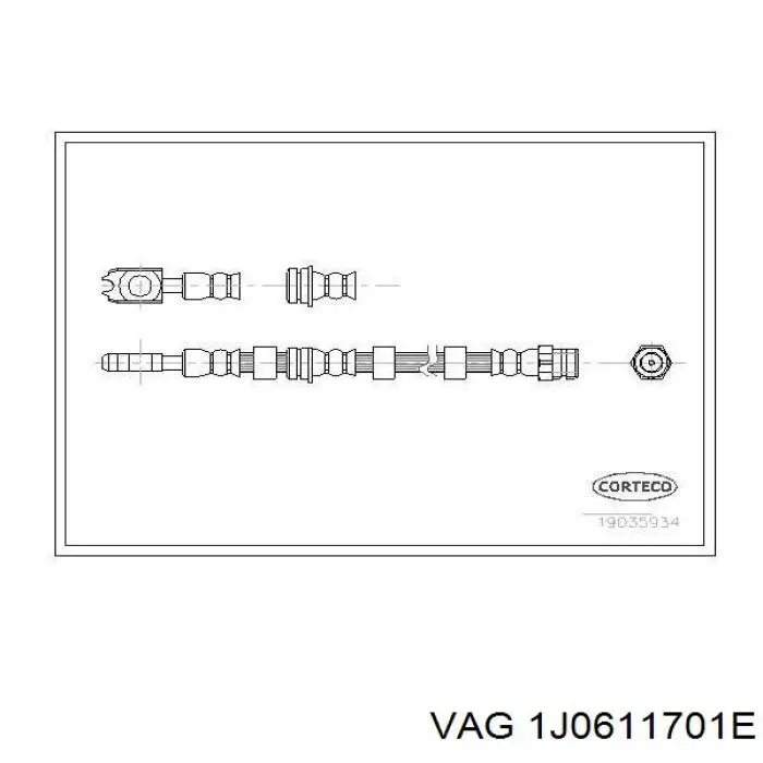 1J0611701E VAG latiguillo de freno delantero
