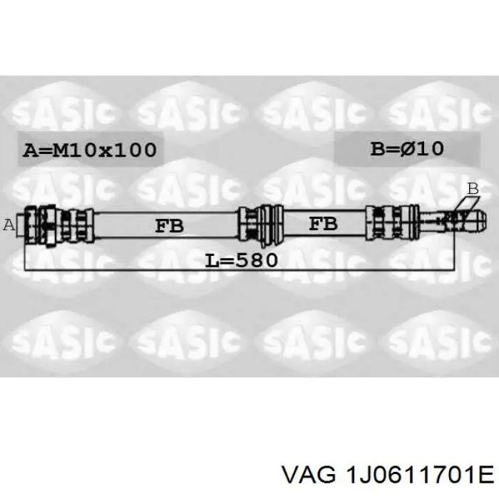 Comprar 1J0611701E VAG Latiguillos de freno delantero