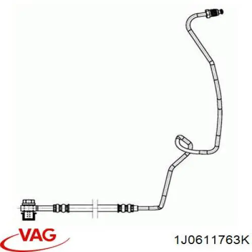 1J0611763K VAG tubo flexible de frenos trasero izquierdo