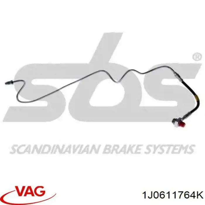 1J0611764K VAG Manguera de freno trasero derecho