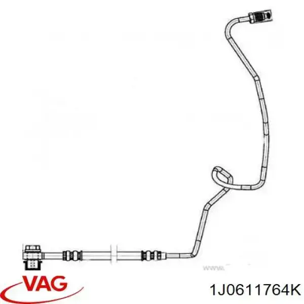 Comprar 1J0611764K VAG Latiguillos de freno trasero derecho