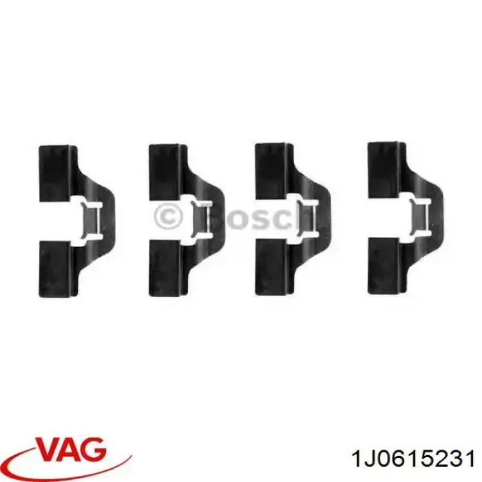Juego de resortes de sujeción de pastillas de freno traseras VAG 1J0615231 precio, desde 9,49 EUR