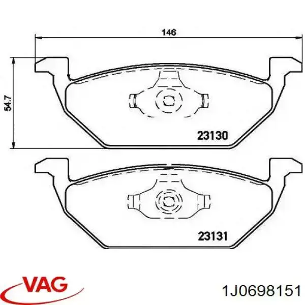 Pastillas de freno delanteras Seat Ibiza 5 KJ1, KJG