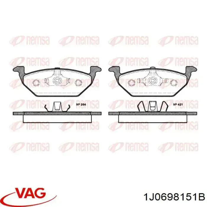 Pastillas de freno delanteras Seat Ibiza 5 KJ1, KJG