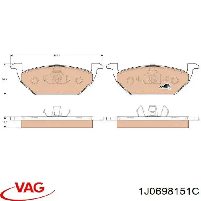 Pastillas de freno delanteras Seat Ibiza 5 KJ1, KJG