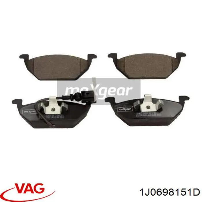 Pastillas de freno 1J0698151D VAG
