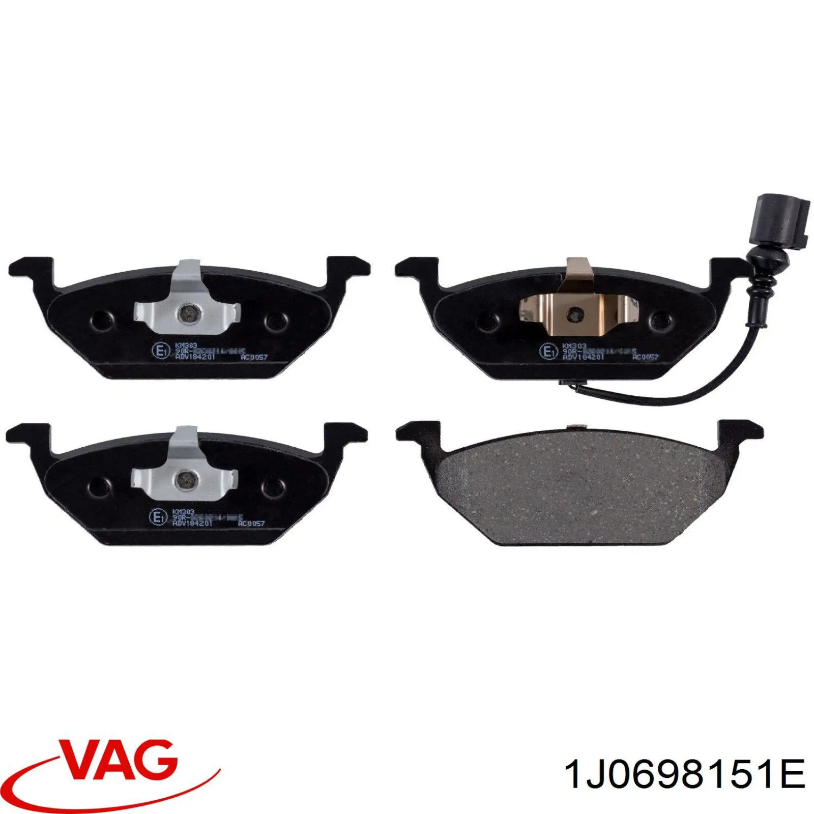 Comprar 1J0698151E VAG Pastillas delanteras de freno