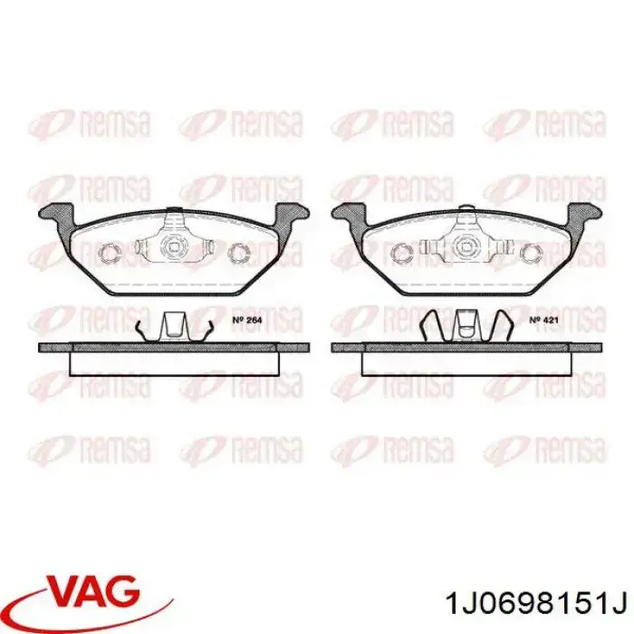 Pastillas de freno delanteras Seat Ibiza 5 KJ1, KJG
