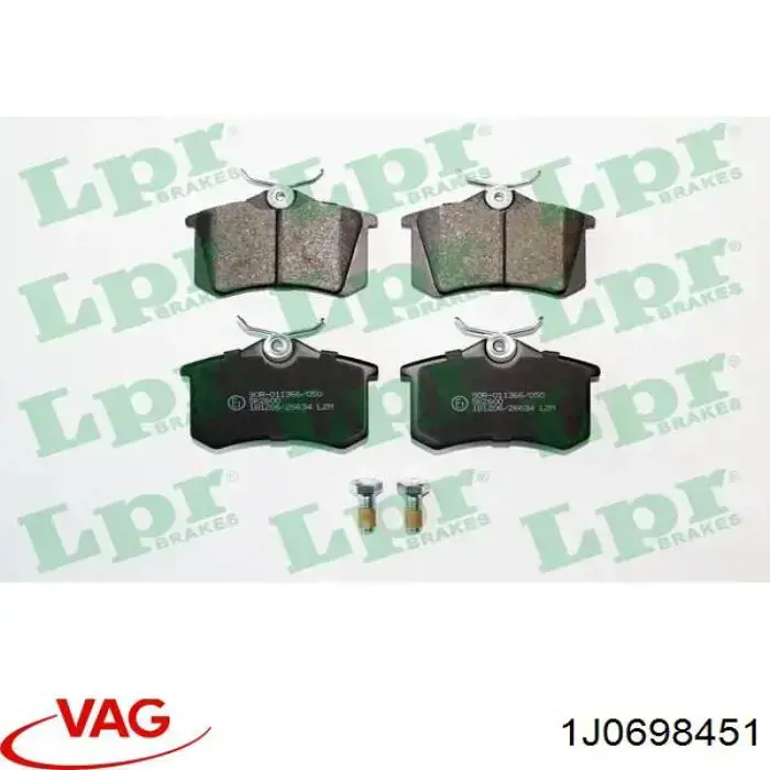Comprar 1J0698451 VAG Pastillas de freno traseras