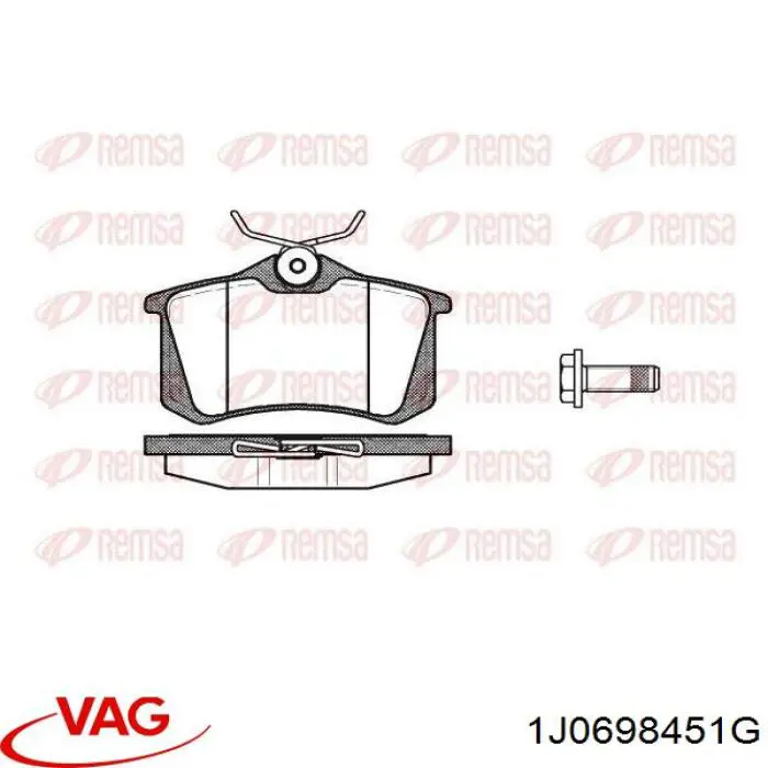 Comprar 1J0698451G VAG Pastillas de freno traseras