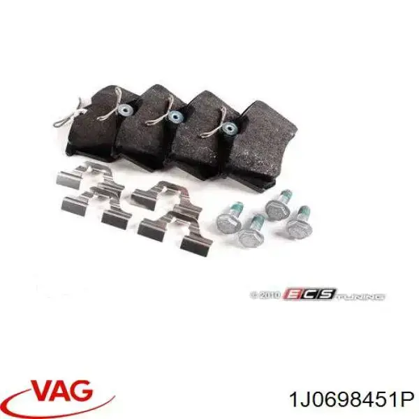 Comprar 1J0698451P VAG Pastillas de freno traseras