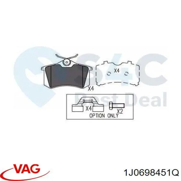 Pastillas de freno traseras Seat Leon 1 1M1