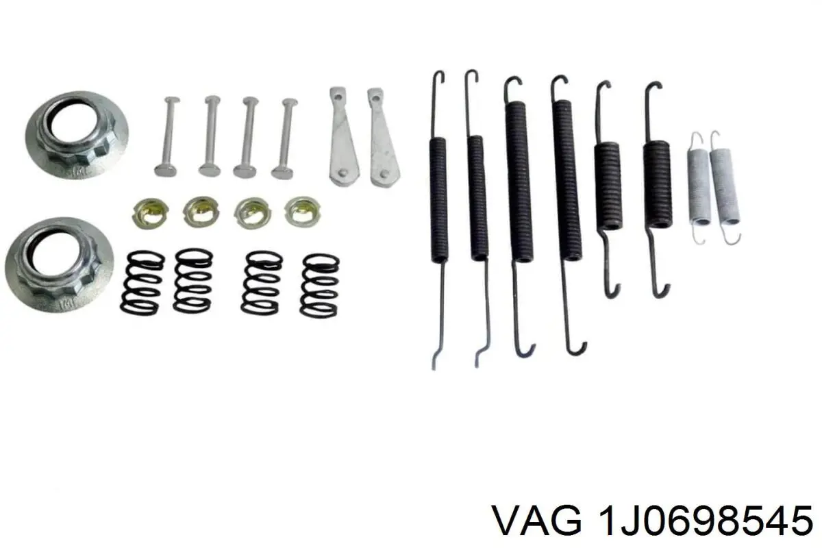 Kit de montaje de zapatas de freno traseras 1J0698545 VAG