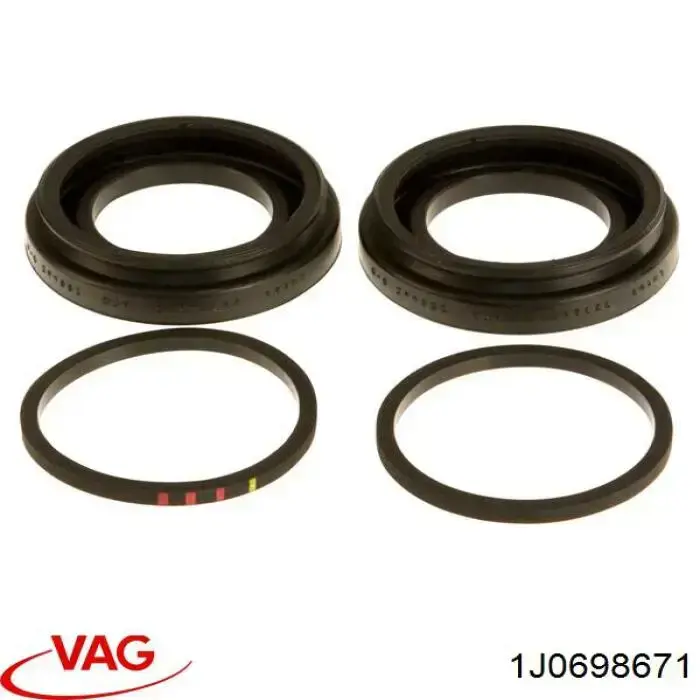Kit de reparación de pinzas de freno trasero 1J0698671 VAG