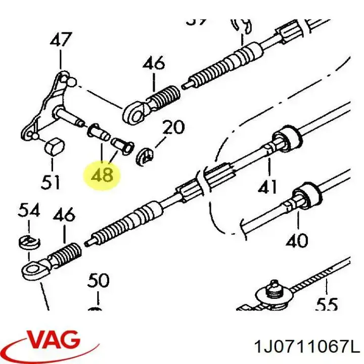 Casquillo palanca selector VAG 1J0711067L