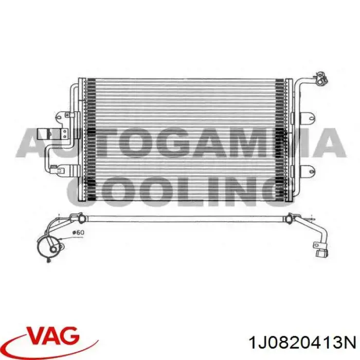 Condensador aire acondicionado Volkswagen Golf 4 1J1