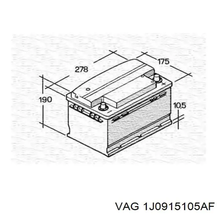 Batería 1J0915105AF VAG