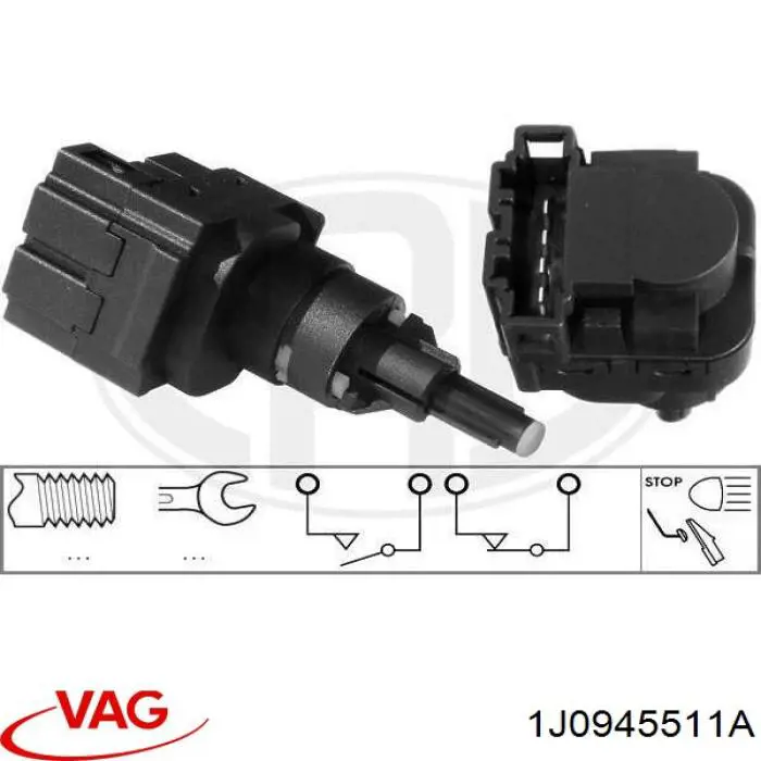 Comprar 1J0945511A VAG Interruptor de luz de freno