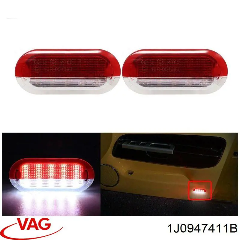 1H0947411 VAG Lámpara de cortesía de puerta