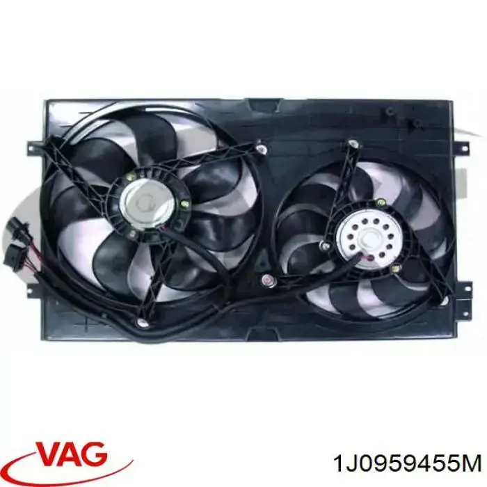 1J0959455M VAG Ventilador de refrigeración completo derecho (motor y hélice)