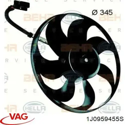 1J0959455S VAG Ventilador del radiador