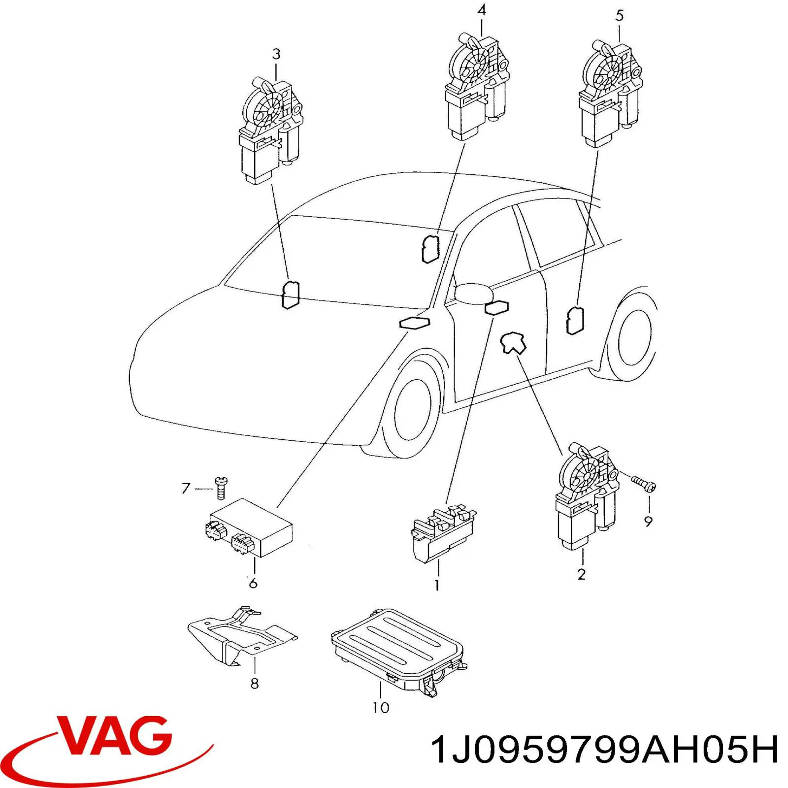 Módulo de confort VAG 1J0959799AH05H precio, desde 505,38 EUR