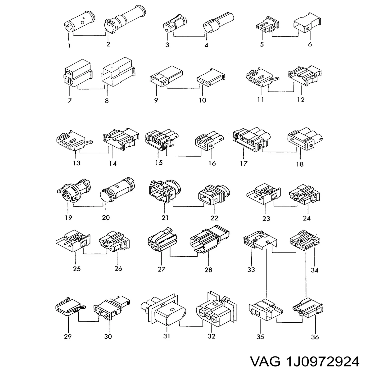 Conector universal 1J0972924 VAG