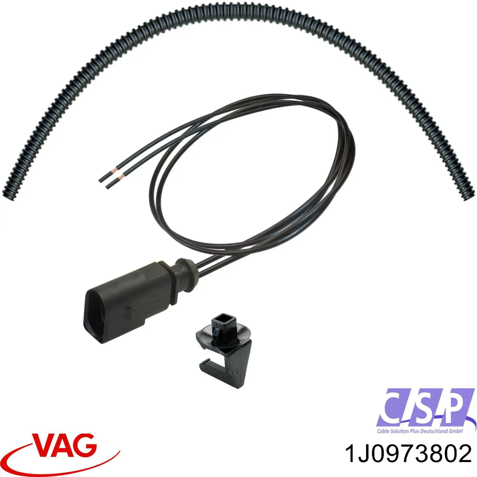 1J0973802 VAG Conector del sensor de desgaste de pastillas de freno