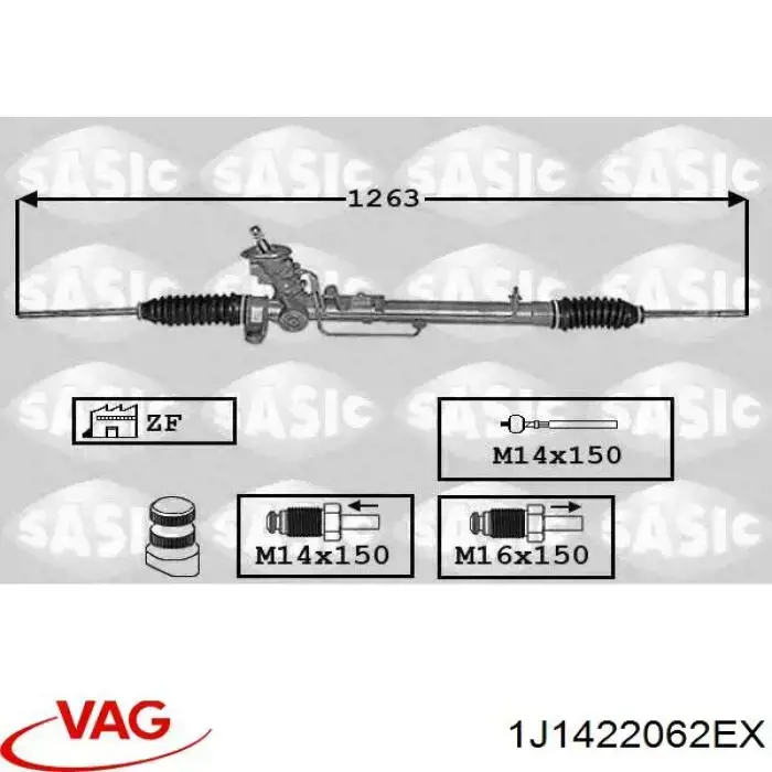 Engranaje de dirección VAG 1J1422062EX precio, desde 127,78 EUR