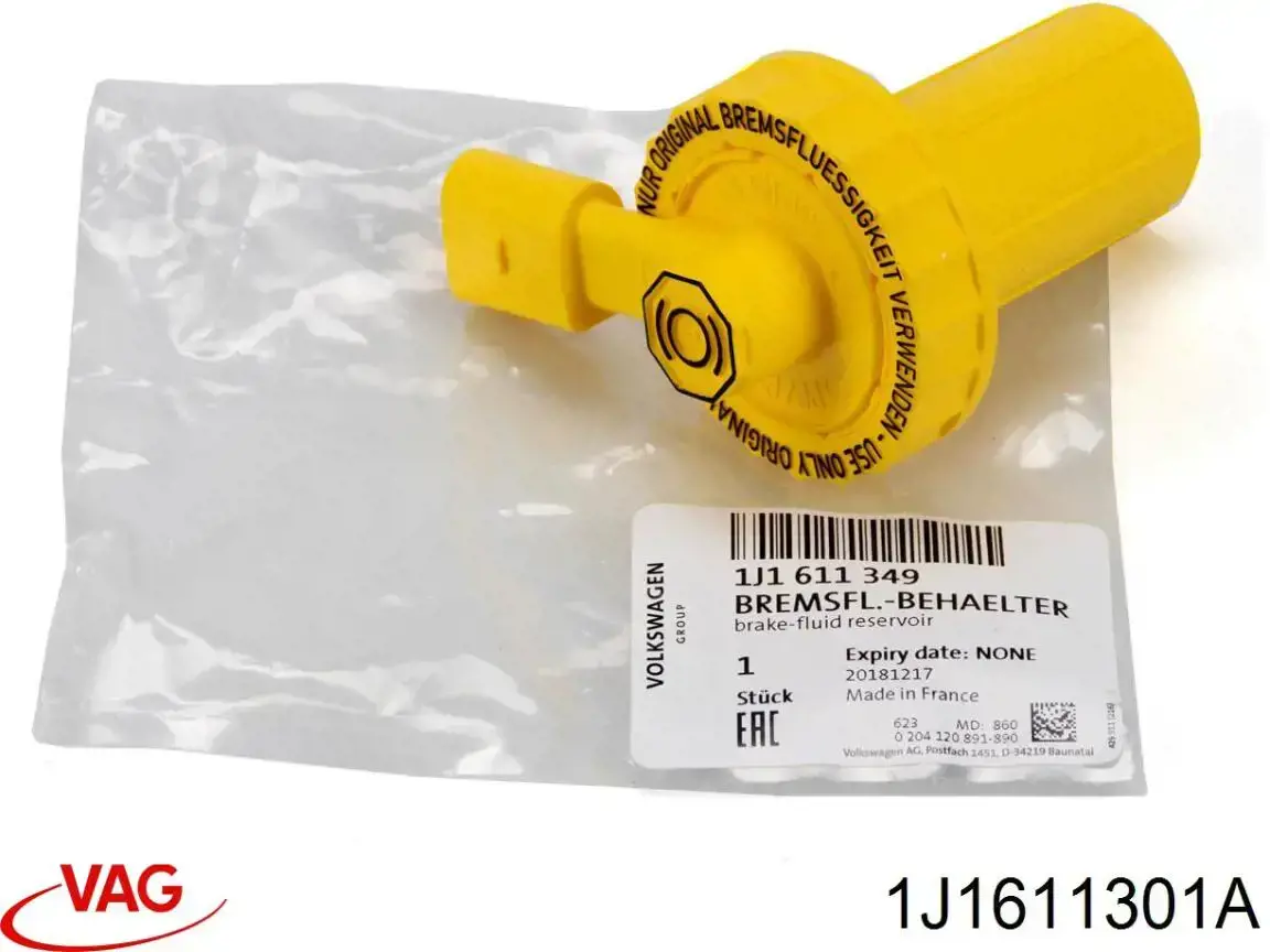 Depósito de líquido de frenos, lindro de freno principal Audi A3 8L1