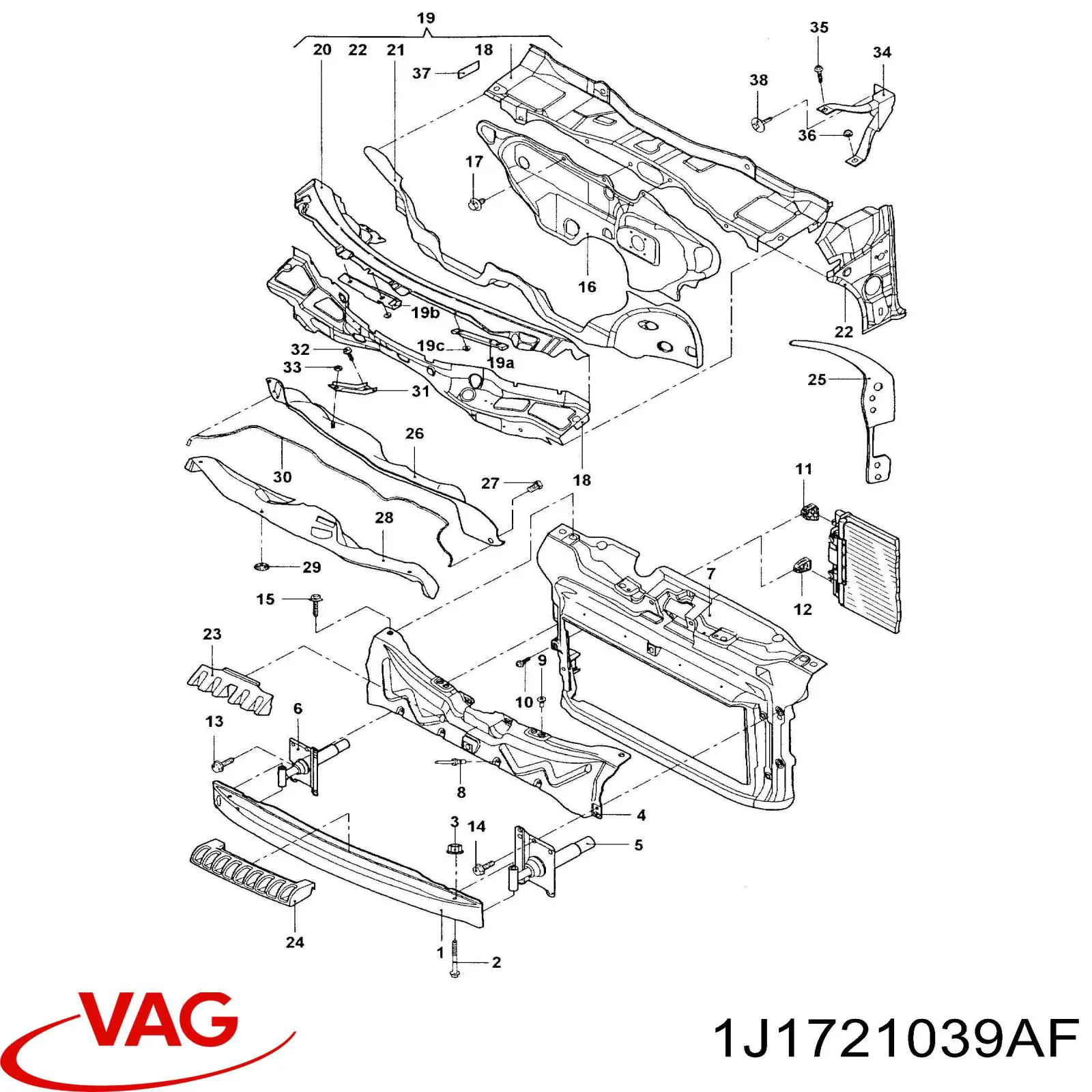 1J1721039AF VAG partidor comportamiento del motor